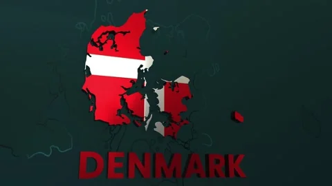 Denmark Map Stock Footage 279739342
