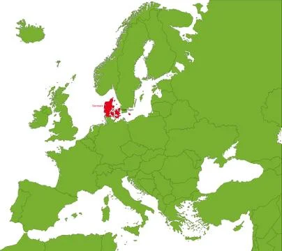 Denmark map Stock Illustration