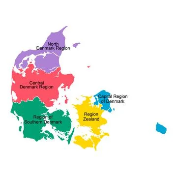 Denmark map symbol shape, travel web flat concept icon vector illustration Stock Illustration