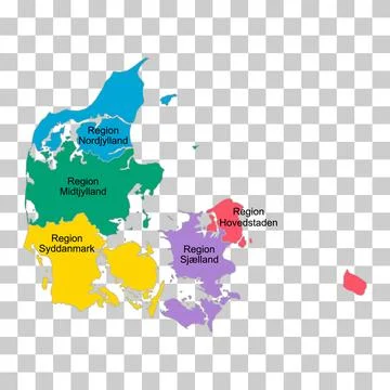 Denmark map symbol shape, travel web flat concept icon vector illustration Stock Illustration