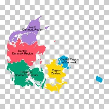 Denmark map symbol shape, travel web flat concept icon vector illustration Stock Illustration