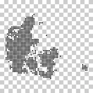 Denmark map symbol shape, travel web flat concept icon vector illustration Stock Illustration