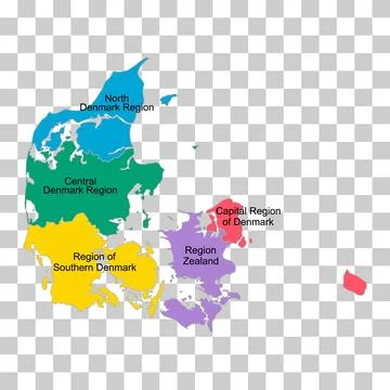 Denmark map symbol shape, travel web flat concept icon vector illustration Stock Illustration