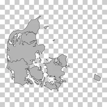 Denmark map symbol shape, travel web flat concept icon vector illustration 스톡 일러스트