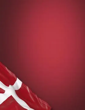 Denmark - national flag and gradient background - vertical poster - 3D illu.. Stock Illustration