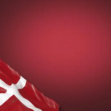 Denmark - national flag and gradient background - square format - 3D illust.. Stock Illustration