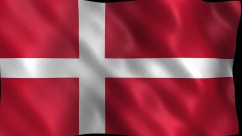 Denmark national flag waving with silk texture. 4K Vídeos de archivo 344046936