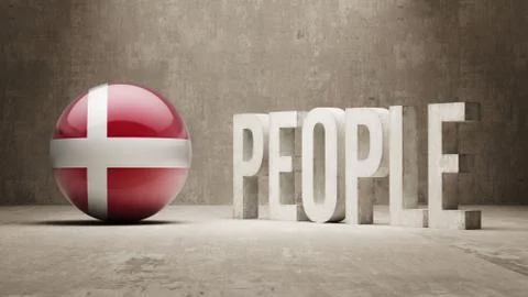 Denmark. People Concept. Stock Illustration