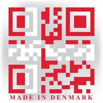 Denmark qr code flag, vector Stock Illustration