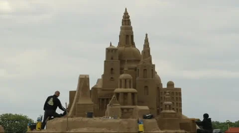 Denmark - Sandcastle Stock Footage 22029435