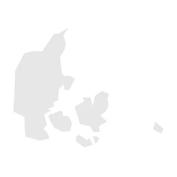 Denmark simplified vector map Illustrazione stock
