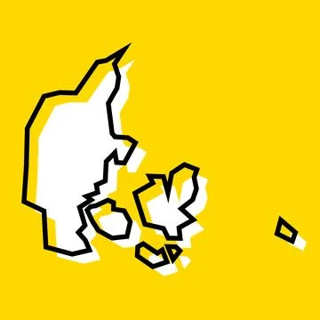 Denmark simplified vector map Stock-Illustration