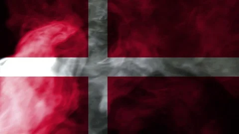 Denmark smoke waving flag Stock Footage 98281862
