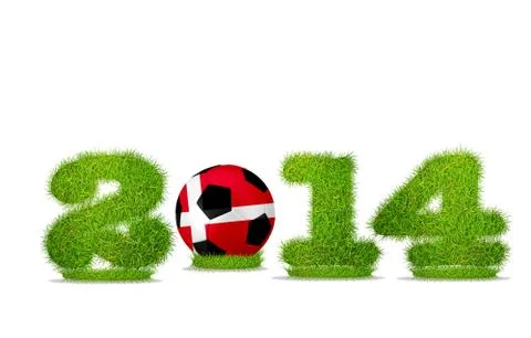 Denmark soccer 2014. Stock Illustration