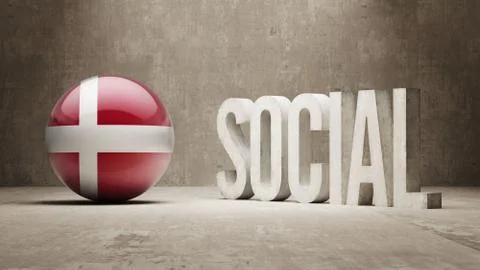 Denmark. Social Concept. Stock Illustration
