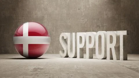 Denmark. Support Concept. Stock Illustration