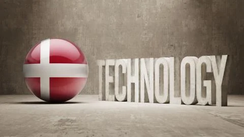Denmark. Technology Concept. Stock Illustration