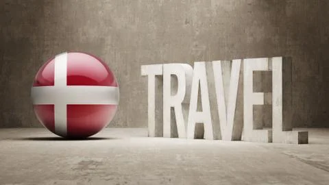 Denmark. Travel Concept. Stock Illustration