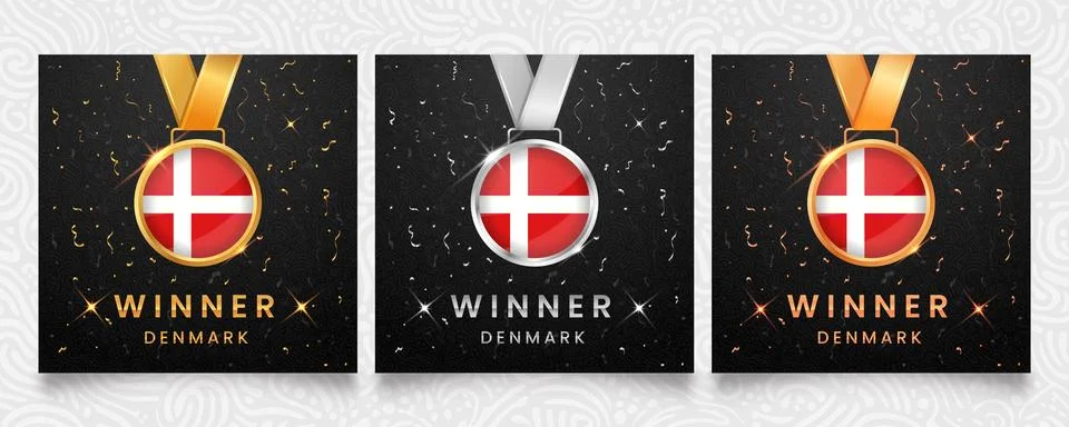 Denmark Waving Flag 3D Vector Illustration, Danish National Dannebrog Symbo.. Stock Illustration