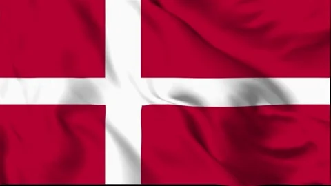Denmark Waving Flag, Denmark Flag, Flag of Denmark Waving Animation, Stock Footage 263521196