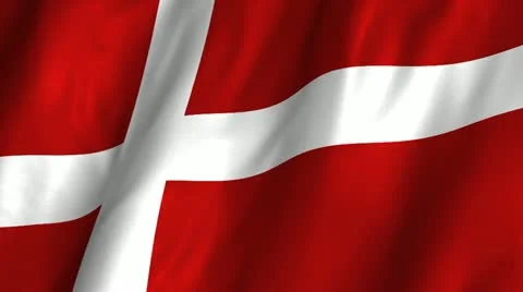 Denmark Waving Flag Stock Footage 12251486