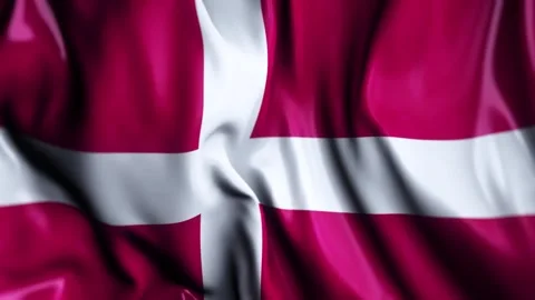 Denmark WAVING FLAG Stock Footage 323937764