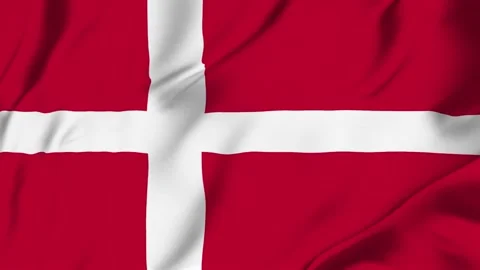 Denmark waving flag looping seamless for identity news politics sports camp.. Stock Footage 342879745