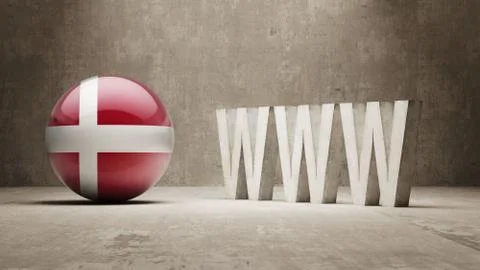 Denmark. WWW Concept. Stock Illustration