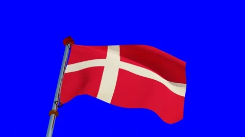 Denmark's Flag in 3D Stock Footage 142922739