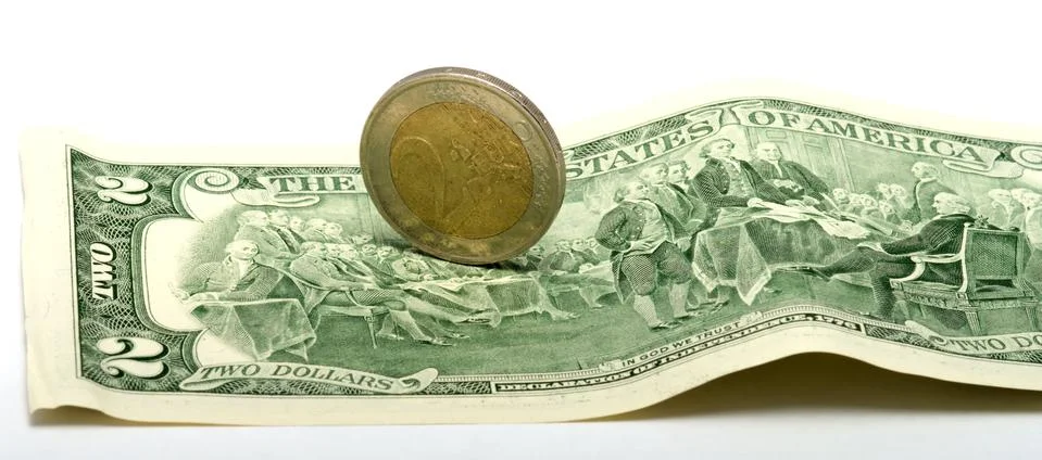 Denomination two dollars. Stock Photos