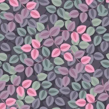 Dens leaves seamless pattern in pastel tender colors. Illustrazione stock