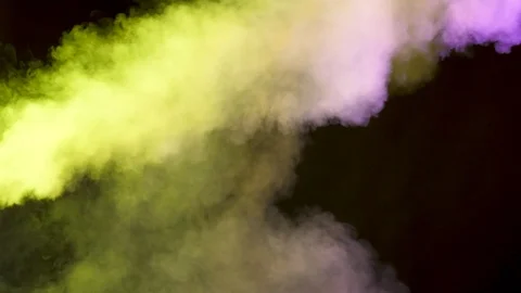 Dense abstract and dynamic smoke clouds Stock Footage 96374714