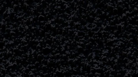 A dense, abstract composition featuring repeating gray and black geometric patte Stock Footage 340237520