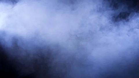 Dense abstract smoke on black background Stock Footage 92351338