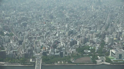 Dense aerial view of Tokyo Stock Footage 39725989