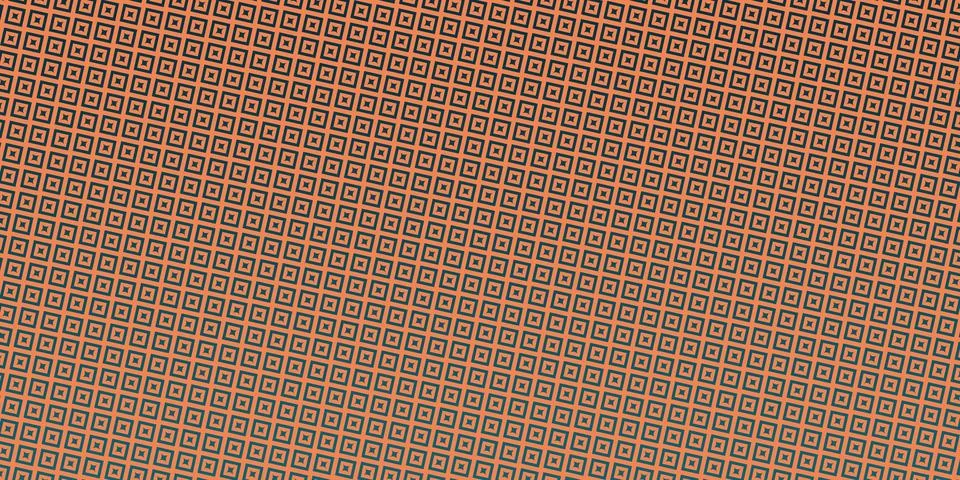 A dense allover arrangement of tiny navy square forms covers a terracotta-o.. Stock Illustration