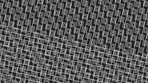 A dense arrangement of small white square outlines forms a diagonal, checkerl 库存插图