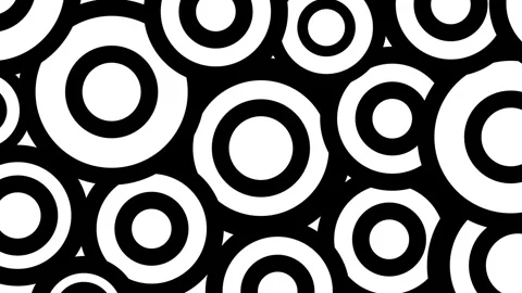 Dense Black and White Concentric Ring Pattern Stock Footage 340305824