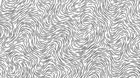 Dense black wavy strokes seamless pattern for contemporary fashion design p.. Stock Illustration