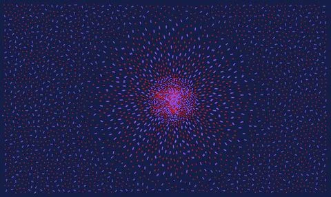 Dense Blue Particle Vortex with Pink Glow Vector Background Stock Illustration