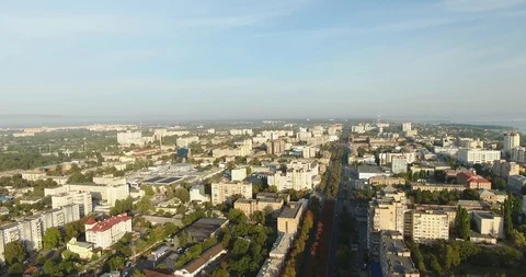 Dense Build Communist Area. Drone Footage Stock Footage 95148252