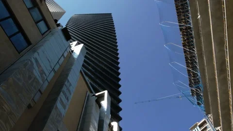 Dense building of a residential complex in a modern standard of living. Stock Footage 237914062