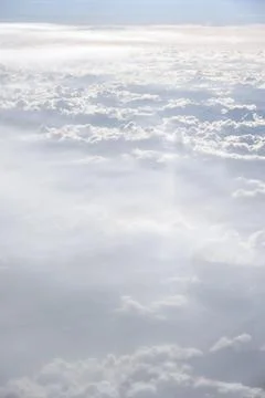 Dense cloud cover flight shot weather Stock Photos