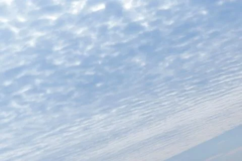 The dense cloud as the ground. View from the plane . Stock Photos