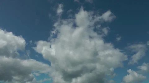 Dense clouds after a cyclone. Time lapse Видео 8564770
