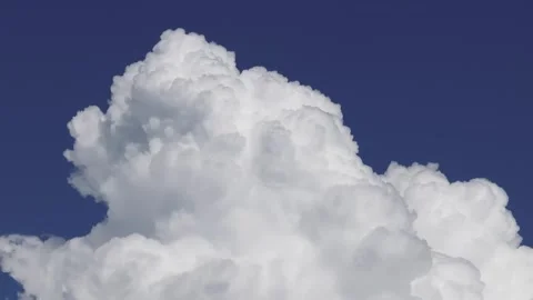 Dense Clouds Gathered With Blue Sky Background. Close-up Shot Stock Footage 277102680