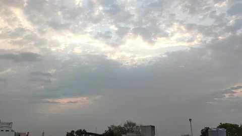 DENSE CLOUDS NOT ALLOWING SUN TO COME OUT Video stock 238878390