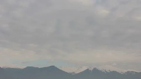 Dense clouds on sky in mountain Stock Footage 150496502