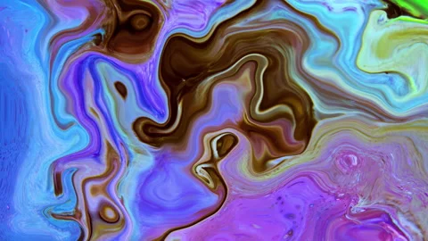 Dense Color Texture Interaction Across a Painted Surface Stock Footage 337445373