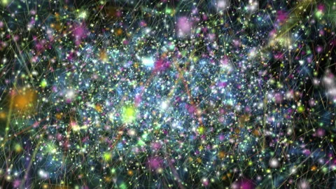 Dense Colorful Glitter Particles Shaking, Abstract Psychedelic Background 스톡 동영상 335266205